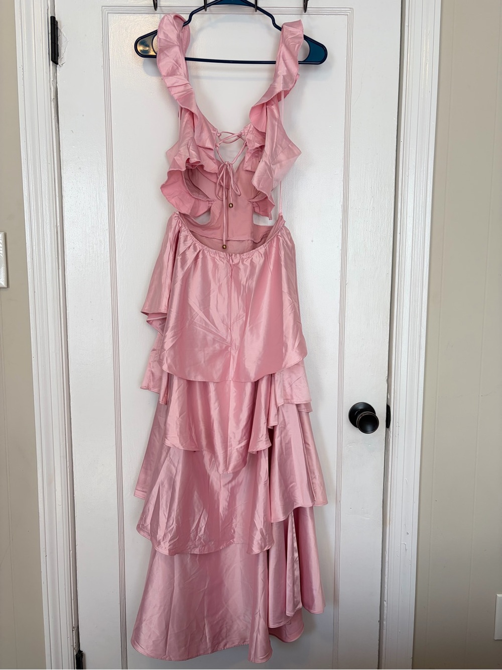 Pink Ruffled Tiered Maxi Dress - Picture 2 of 8